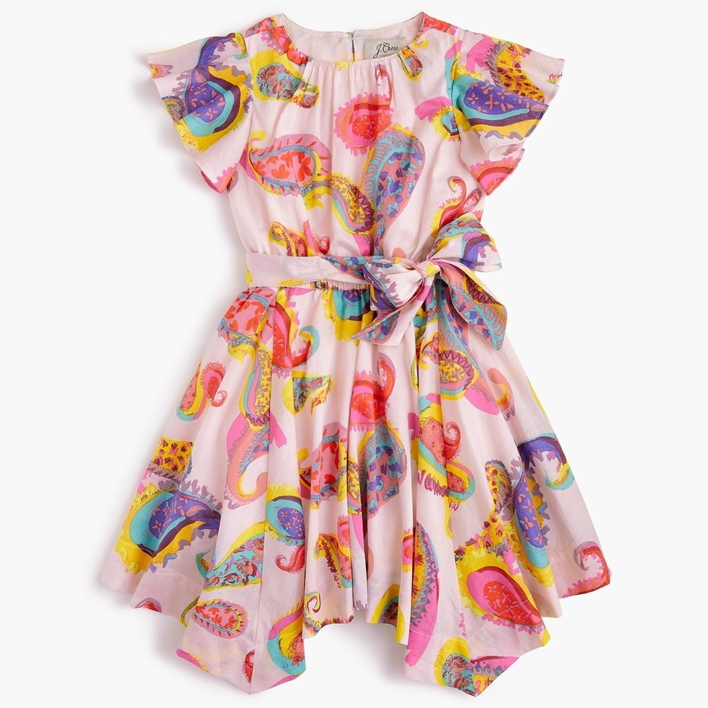 Crewcuts Paisley Handkerchief Dress Sz 7